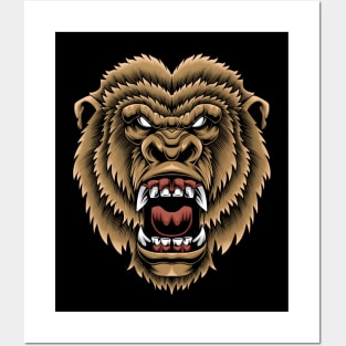 Gorilla Head Posters and Art